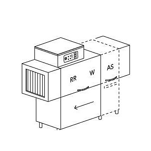 Туннельная посудомоечная машина Dihr RX 104 DX+DDE+XP+DR64
