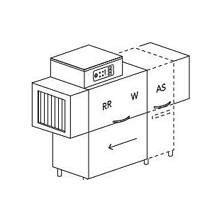 Туннельная посудомоечная машина Dihr RX 104 DX+XP+DR64