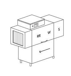Туннельная посудомоечная машина Dihr RX 144 E DX+DDE+HR10+DRA94MC деление на 2 части